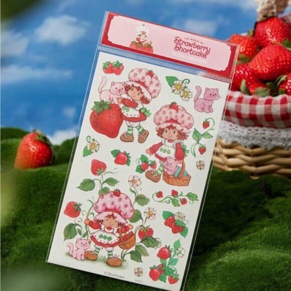 Strawberry Shortcake Temporary Tattoos 2 Sheet Set of Cute Classic Cartoon - Picture 9 of 9